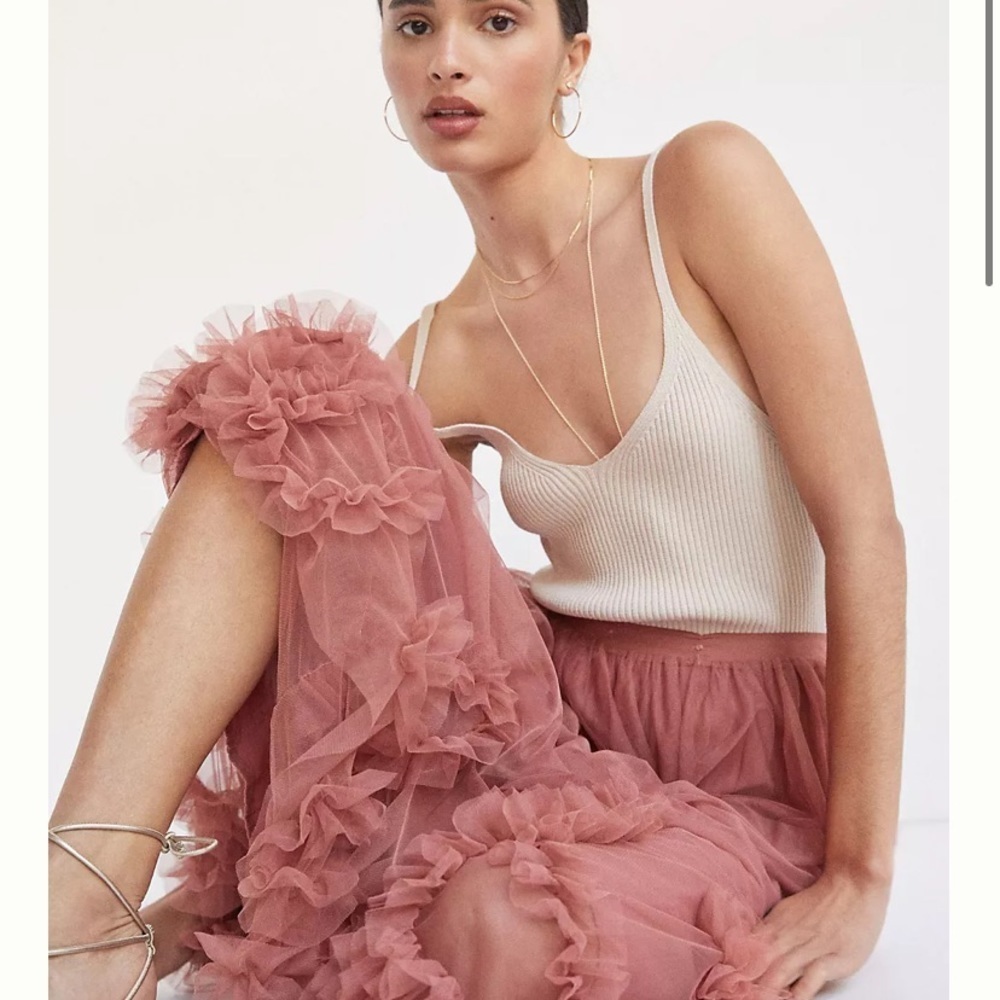 Anthropologie Felicity Tulle Midi Skirt size medium  new without tags